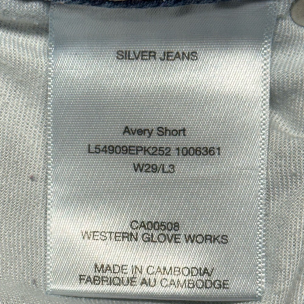 Silver Jeans Avery Shorts Womens Size 29 Blue Stretch High Rise Denim Cuffed - Picture 9 of 11
